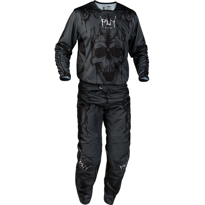 FLY Racing Kinetic Dark Series Grey/Black Gear Combo
