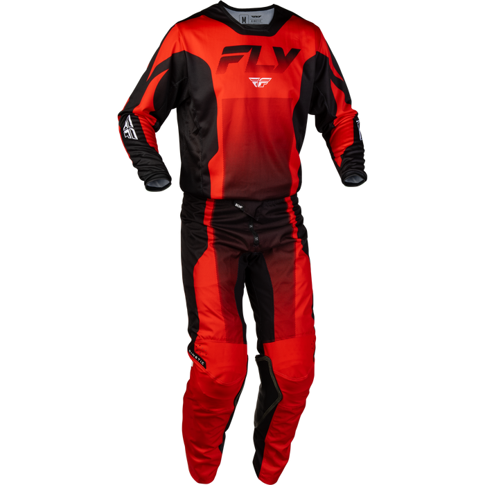 FLY Racing Kinetic Fade Red/Black/White Gear Combo