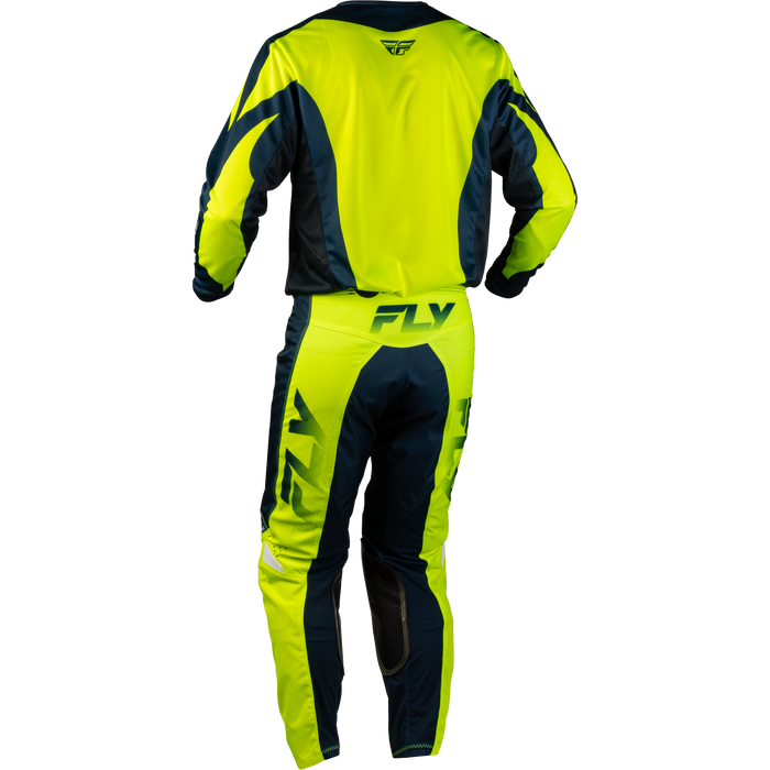 FLY Racing Kinetic Fade Hi-Vis/Navy/White Gear Combo