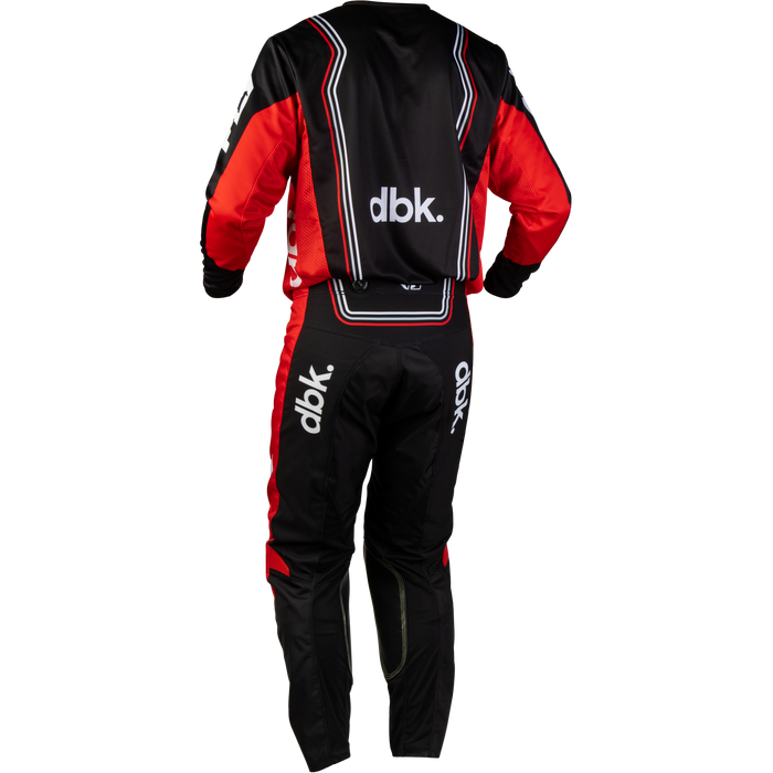 FLY Racing Kinetic DBK Black/Red/White Gear Combo