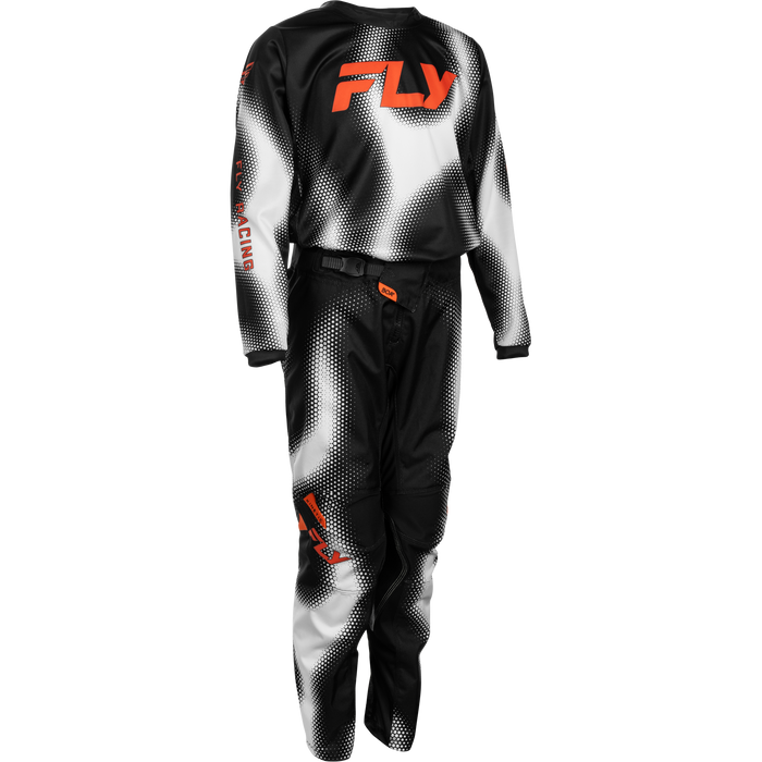 FLY Racing Youth Kinetic Torch Black/White/Orange Gear Combo
