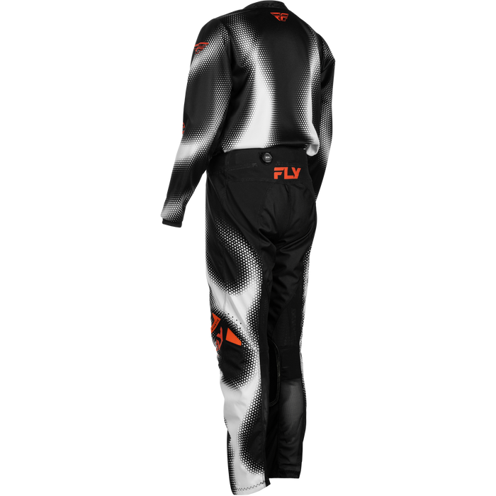FLY Racing Youth Kinetic Torch Black/White/Orange Gear Combo