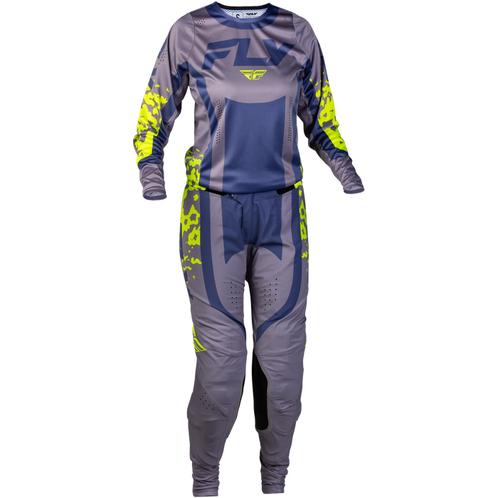 FLY Racing Women's Lite Flake Lavendar/Blue/Yellow Gear Combo