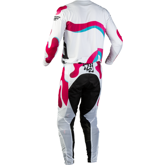 FLY Racing Youth Lite Vibe White/Pink/Blue Gear Combo