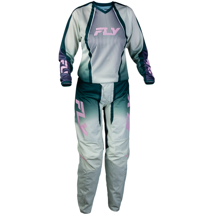 FLY Racing Women's F-16 Lift Green/Purple/Pink Gear Combo
