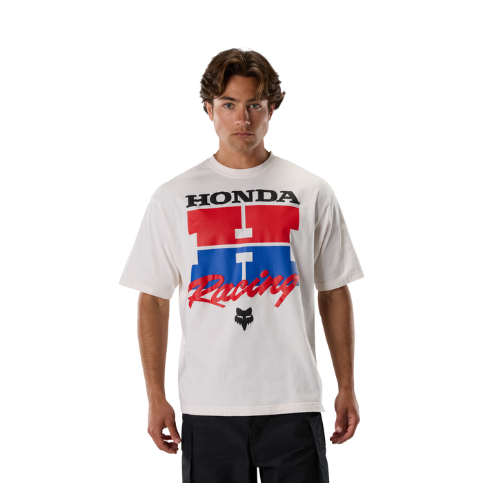FOX Racing Honda Midweight Short Sleeve Tee in Off White