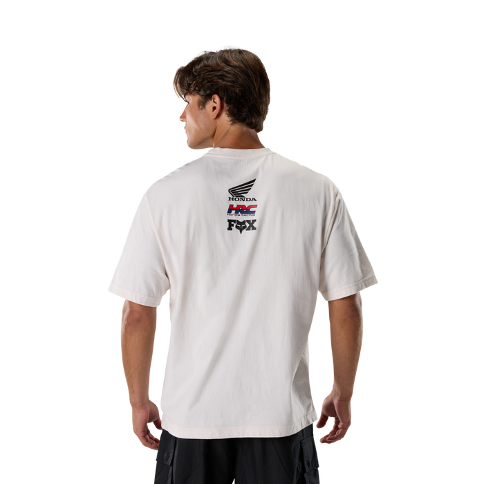 FOX Racing Honda Midweight Short Sleeve Tee in Off White