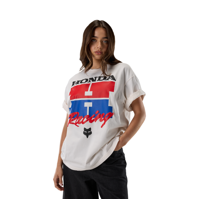 FOX Racing Honda Midweight Short Sleeve Tee in Off White