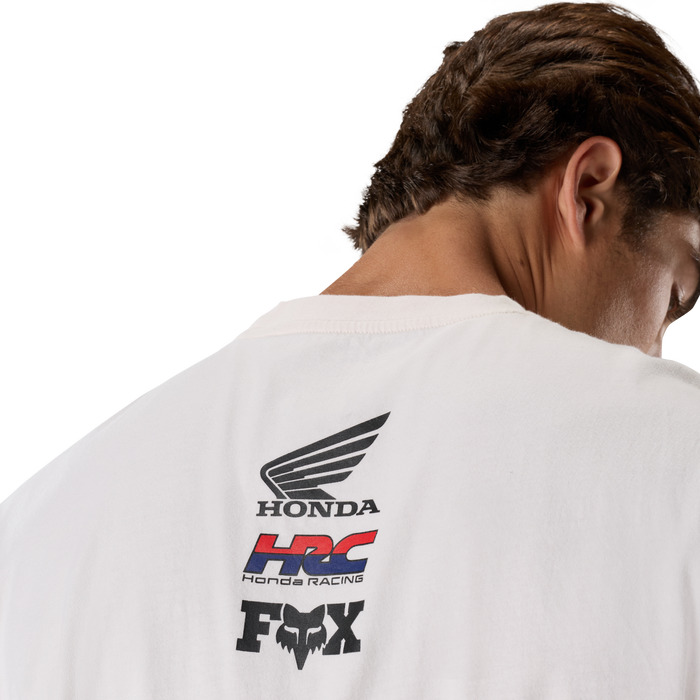 FOX Racing Honda Midweight Short Sleeve Tee in Off White
