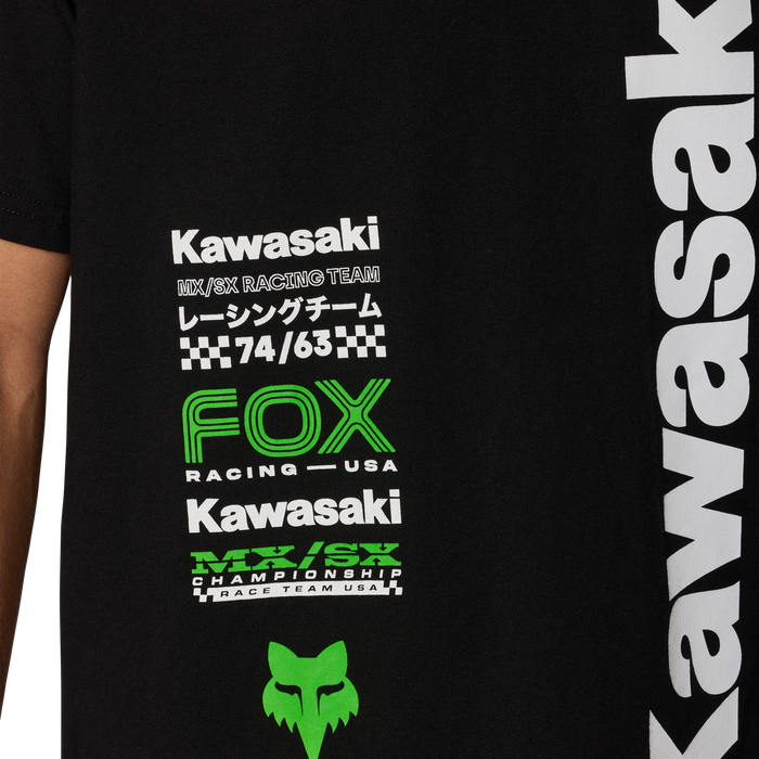 FOX Racing Kawasaki 195 Original Short Sleeve Tee in Black