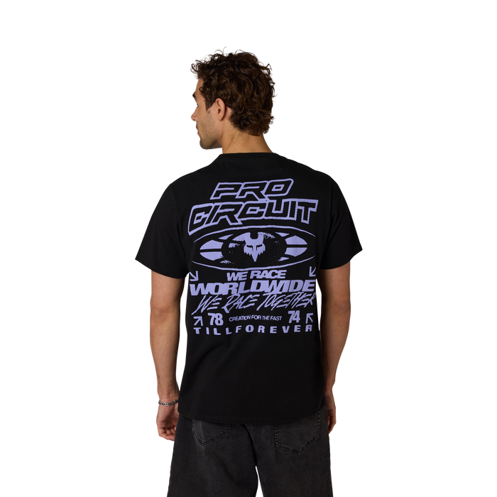 FOX Racing Pro Circuit Midweight Short Sleeve Tee in Black