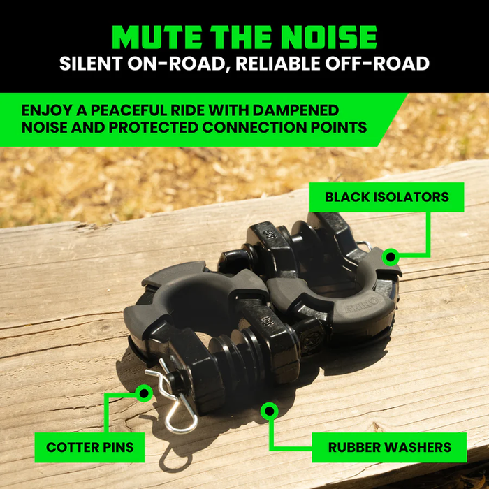 Rhino USA 8-Ton Super Shackles w/ Isolators