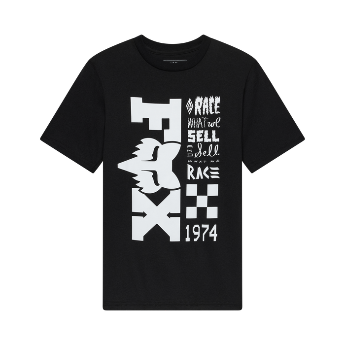 FOX Racing Youth Bend Short Sleeve Tee in Ultra Black