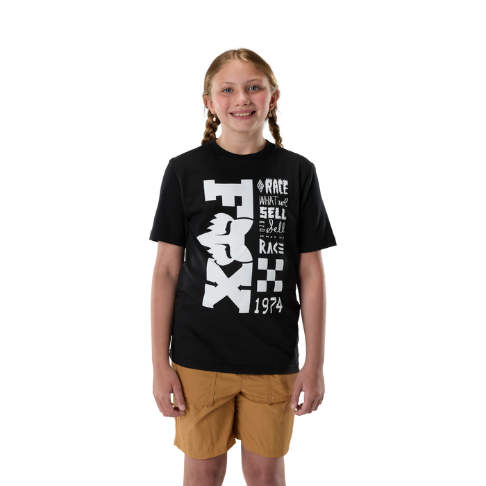 FOX Racing Youth Bend Short Sleeve Tee in Ultra Black