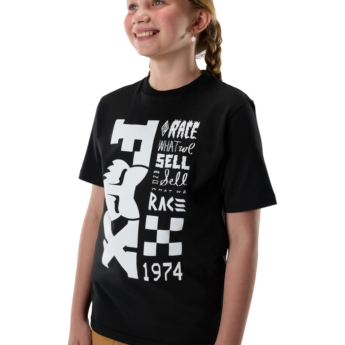 FOX Racing Youth Bend Short Sleeve Tee in Ultra Black