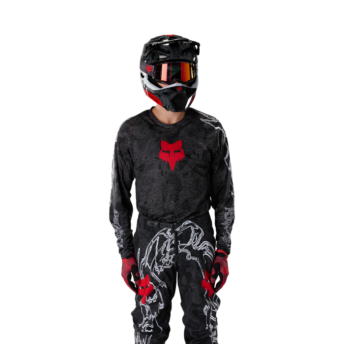 FOX Racing 180 Abyss Black Jersey & Pant Combo in Black