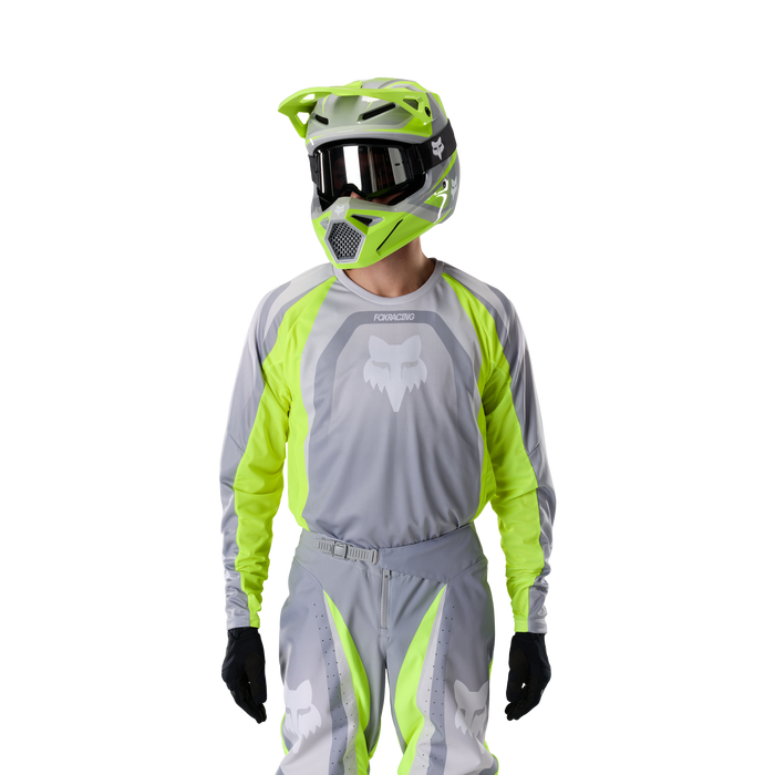 FOX Racing 180 Frame Grey/Yellow Jersey & Pant Combo in Grey/Yellow