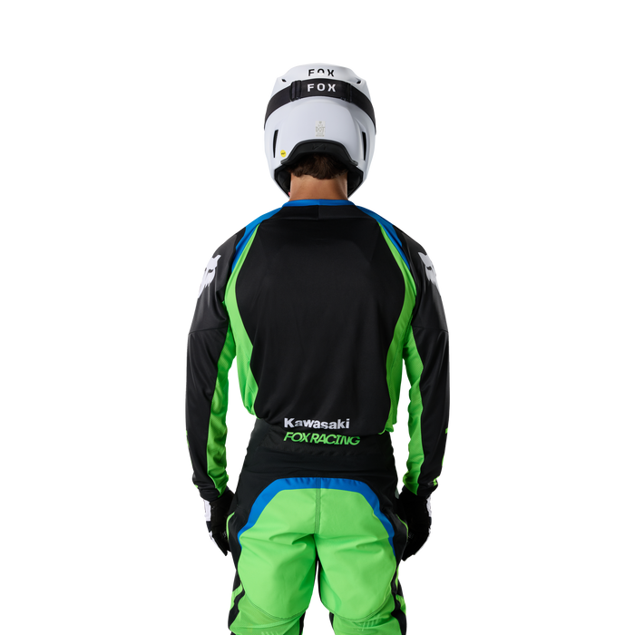 FOX Racing 180 Kawasaki Black Jersey & Pant Combo in Black