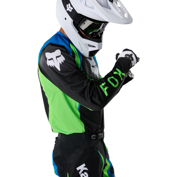 FOX Racing 180 Kawasaki Black Jersey & Pant Combo in Black