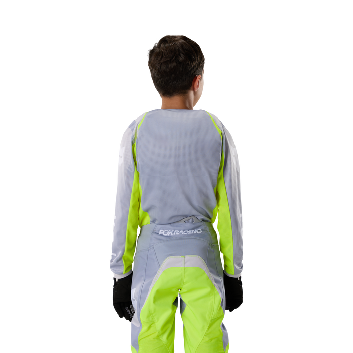 FOX Racing Youth 180 Frame Grey/Yellow Jersey & Pant Combo in Grey/Yellow