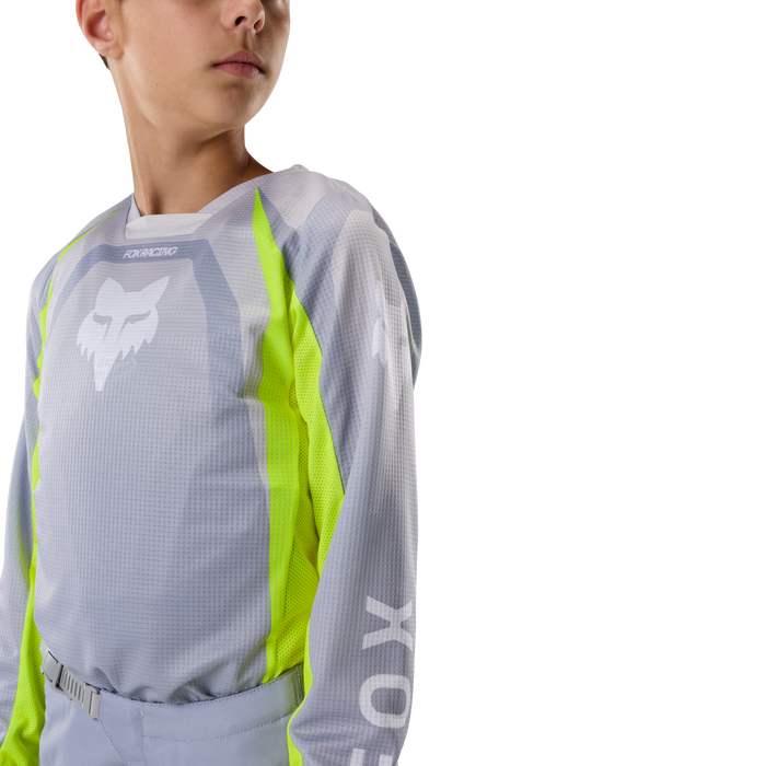 FOX Racing Youth 180 Frame Grey/Yellow Jersey & Pant Combo in Grey/Yellow