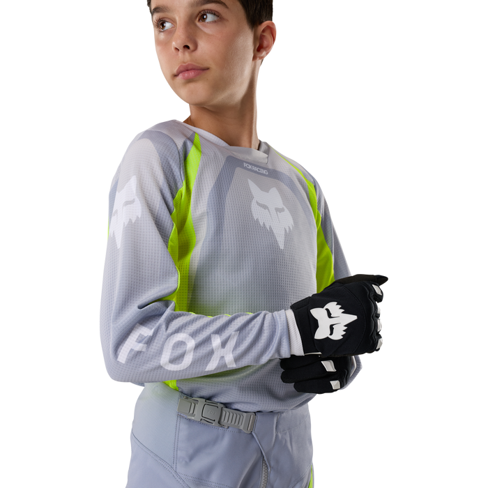 FOX Racing Youth 180 Frame Grey/Yellow Jersey & Pant Combo in Grey/Yellow