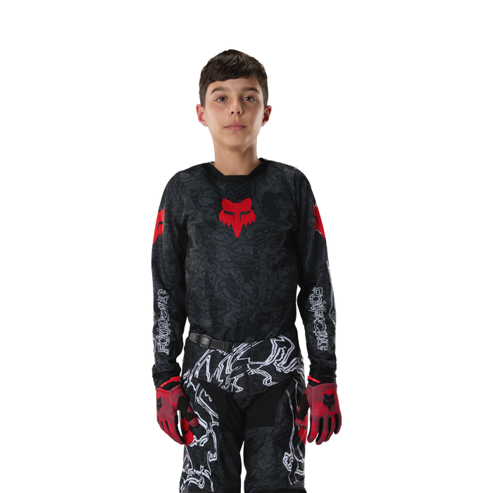 FOX Racing Youth 180 Abyss Black Jersey & Pant Combo in Black