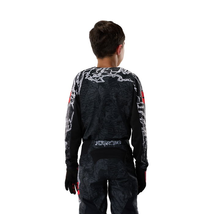 FOX Racing Youth 180 Abyss Black Jersey & Pant Combo in Black