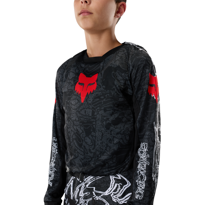 FOX Racing Youth 180 Abyss Black Jersey & Pant Combo in Black