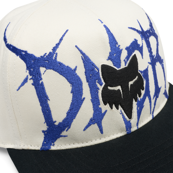 FOX Racing Dngr New Era Flat Brim Hat in Off White
