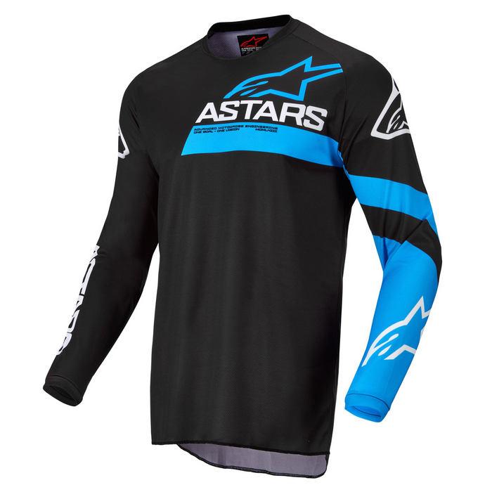 Alpinestars Fluid Chaser Motocross Jersey - Black / Blue - Small