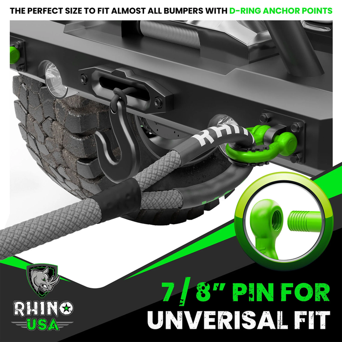 Rhino USA 3/4" D-Ring Shackle Set
