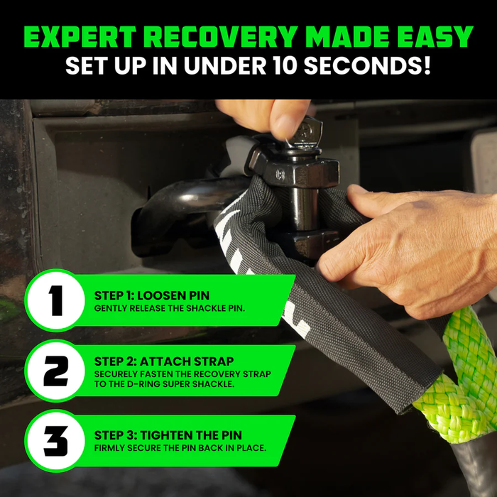 Rhino USA 8-Ton Super Shackles w/ Isolators