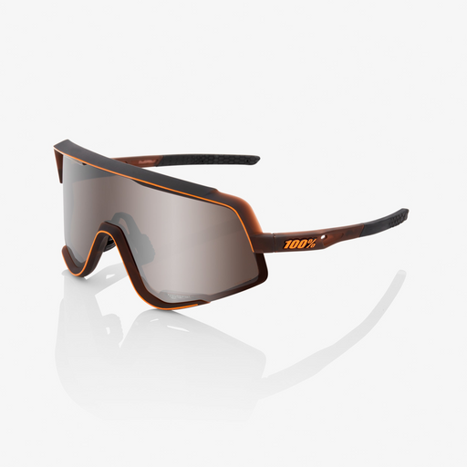 100% Glendale Sunglasses - Matte Translucent Brown Fade / HiPER Silver Mirror
