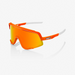 100% Glendale Sunglasses - Soft Tact Neon Orange / HiPER Red Multilayer Mirror
