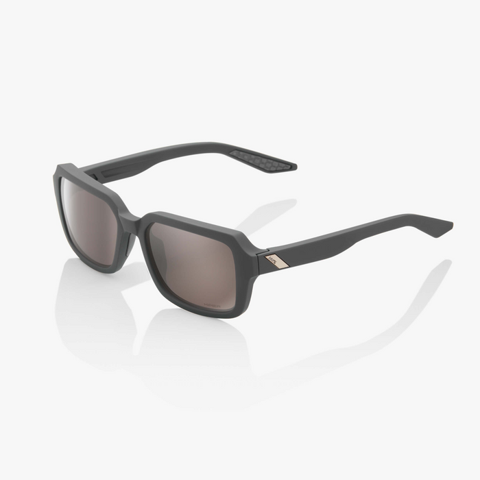 100% Rideley Sunglasses - Soft Tact Cool Grey / HiPER Silver Mirror