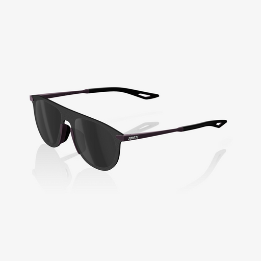 100% Legere Coil Sunglasses - Soft Tact Deep Purple / Black Mirror