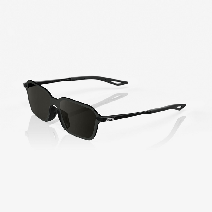100% Legere Trap Sunglasses - Gloss Black / Smoke