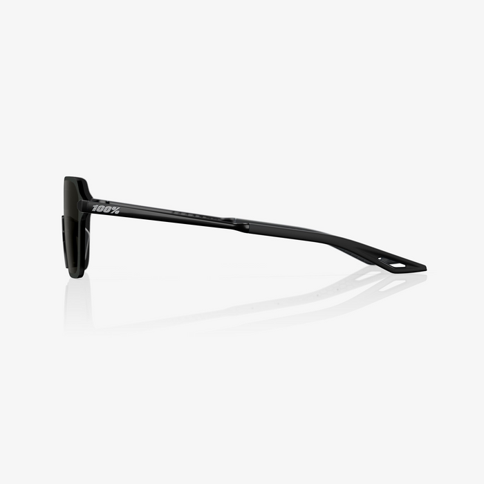 100% Legere Trap Sunglasses - Gloss Black / Smoke
