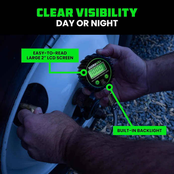 Rhino USA 250 PSI Heavy Duty Digital Tire Gauge