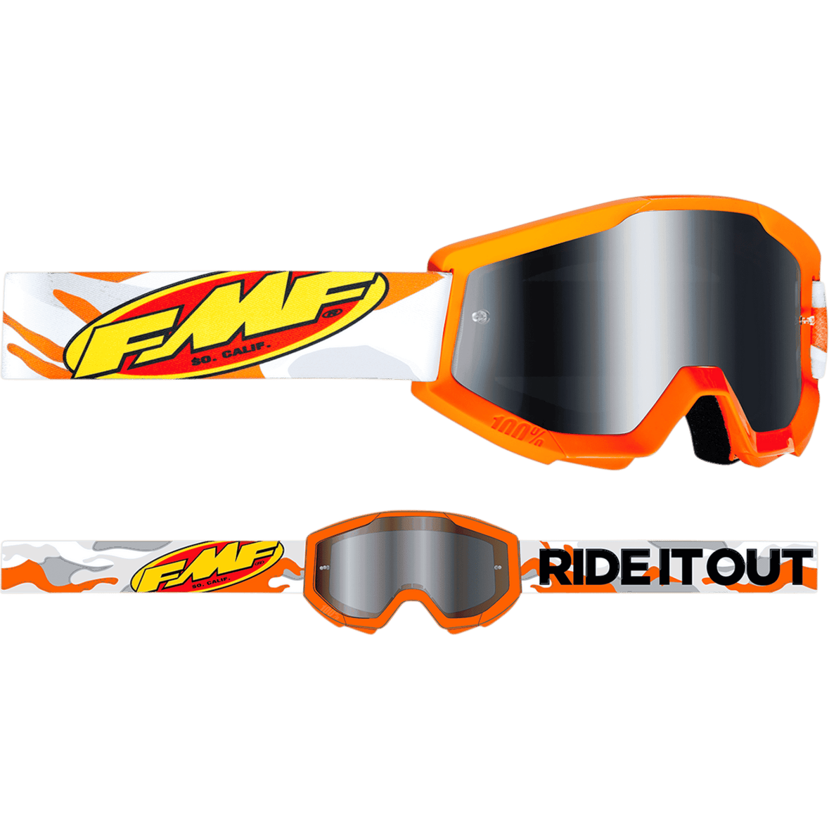 100 fmf goggles 2024 100% Strata 2 Goggles with Mirror Lens