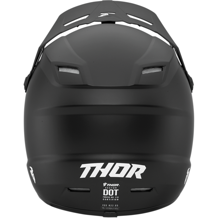 2024 Thor Racing Sector Blackout Helmet - Youth (6-13)