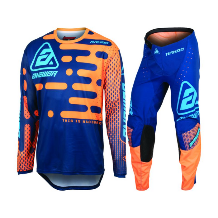 Answer Racing Arkon Boost Youth Navy/Orange/Blue Gear Combo