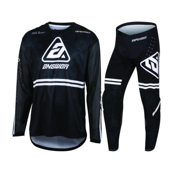 Answer Racing Arkon Trials Youth Black/White/Grey Gear Combo
