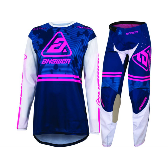 Answer Racing Arkon Trials Youth Blue/White/Magenta Gear Combo