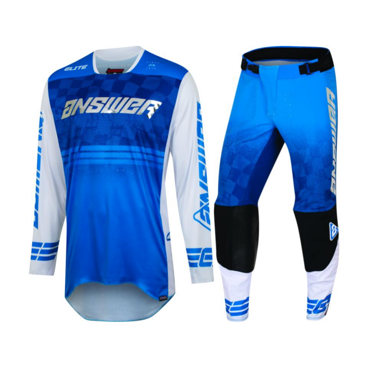 Answer Racing Elite Finale Adult Blue/White/Silver Gear Combo ...