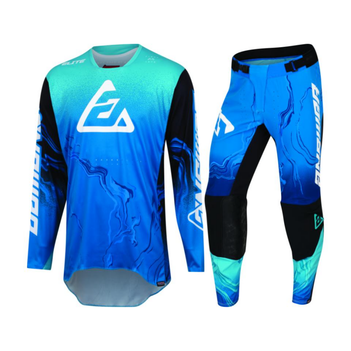 Answer Racing Elite Fusion Adult Blue/Black/White Gear Combo ...