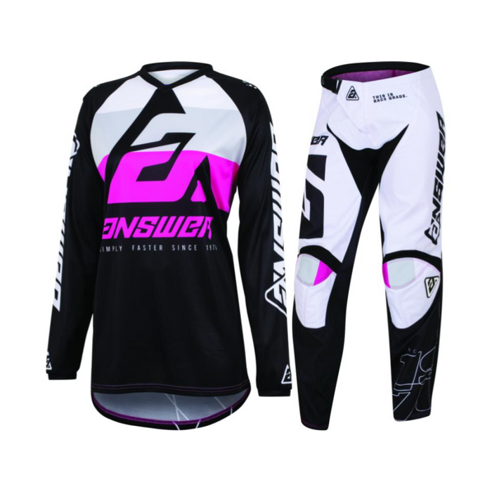 Answer Racing Syncron CC Youth Black/White/Rhodamine Gear Combo