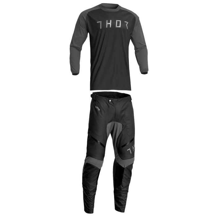 2024 Thor Racing Adult Terrain In-The-Boot Black/Charcoal Gear Combo
