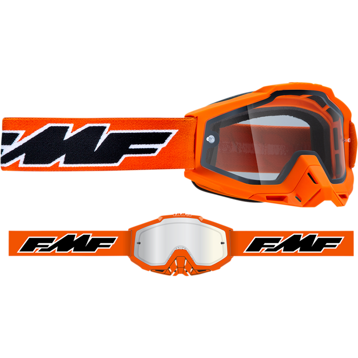 100% FMF Vision PowerBomb Enduro Goggles - Dual Pane Clear Lens